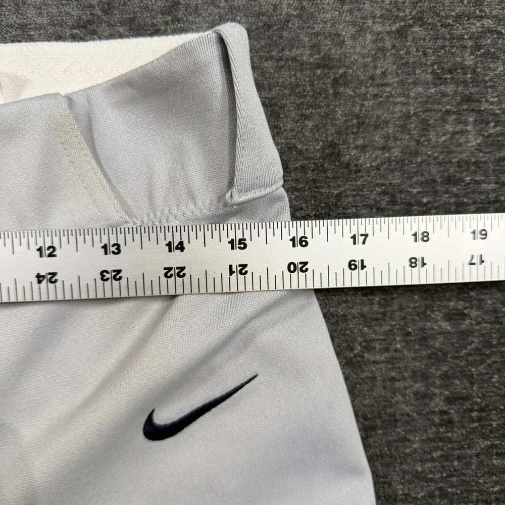 Nike Team Engineered Baseball Pants Gray Navy Blue Piping Mens Size Small